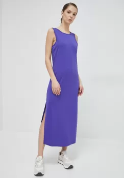 4F rochie culoarea violet, maxi, drept imagine