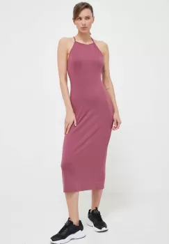 4F rochie culoarea violet, midi, mulata imagine