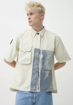 A-COLD-WALL* camasa din bumbac Strand Overshirt barbati, culoarea bej, cu guler clasic, relaxed, ACWMSH131 imagine