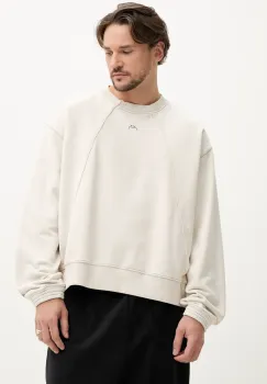 A-COLD-WALL* hanorac de bumbac barbati, culoarea bej, cu imprimeu, ACWMW198 imagine