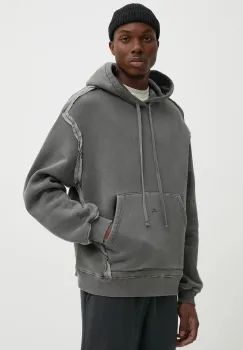 A-COLD-WALL* hanorac de bumbac Facade Hoodie barbati, culoarea gri, cu gluga, neted, ACWMW200 imagine