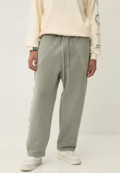 A-COLD-WALL* pantaloni de trening din bumbac culoarea turcoaz, neted, ACWMB293 imagine