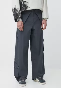 A-COLD-WALL* pantaloni Overlay Cargo Pant barbati, culoarea gri, cu fason cargo, ACWMB276 imagine