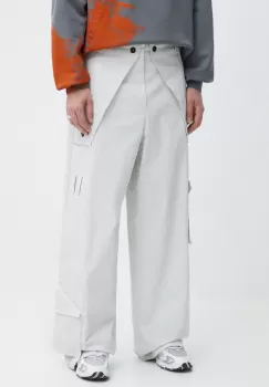 A-COLD-WALL* pantaloni Overlay Cargo Pant barbati, culoarea gri, cu fason cargo, ACWMB276 imagine