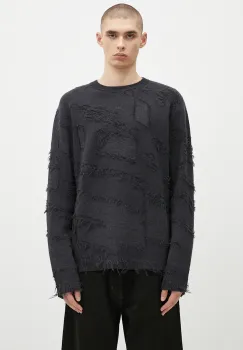 A-COLD-WALL* pulover de lana Frontage Knit Crewneck barbati, culoarea negru, ACWMK169 imagine