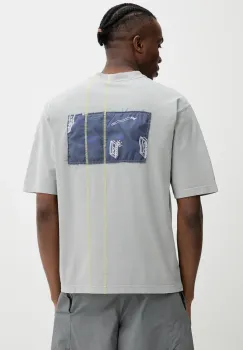 A-COLD-WALL* tricou din bumbac barbati, culoarea gri, cu imprimeu, ACWMTS205 imagine