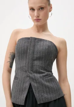 A.L.C. bluza de lana Renee culoarea gri, modelator, 5TOPS01726 imagine