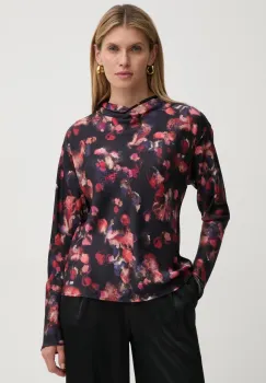 A.L.C. bluza de matase Georgia culoarea negru, cu imprimeu, 5TOPS00103 imagine