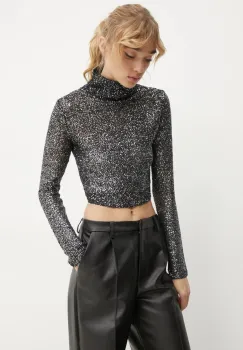 A.L.C. bluza femei, culoarea argintiu, cu imprimeu, 7SWTP00634 imagine