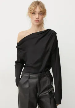 A.L.C. bluza femei, culoarea negru, neted, 5TOPS01789 imagine
