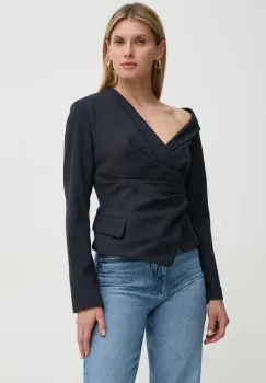 A.L.C. bluza Skyla femei, culoarea bleumarin, cu imprimeu, 5TOPS00101 imagine