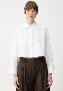 A.L.C. camasa din bumbac Maude culoarea alb, cu guler clasic, relaxed, 5TOPS01848 imagine