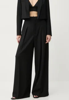 A.L.C. pantaloni de lana Ryder culoarea negru, lat, high waist, 2PANT01086 imagine