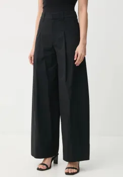 A.L.C. pantaloni femei, culoarea negru, lat, high waist, 2PANT01134 imagine