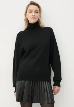 A.L.C. pulover de casmir Teddy culoarea negru, light, cu guler, 7SWPO01026 imagine