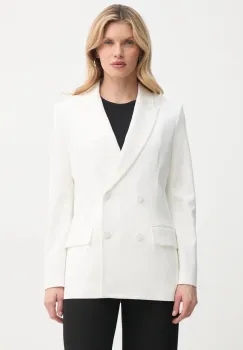 A.L.C. sacou din lana culoarea alb, cu doua randuri de nasturi, neted, 1JAKT00978 imagine
