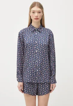 A.P.C. camasa Chemise Gabrielle culoarea bleumain, cu guler clasic, relaxed, VIALN.F12607 imagine