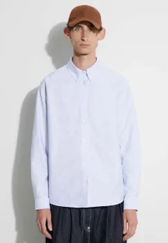 A.P.C. camasa din bumbac barbati, cu guler button-down, regular imagine