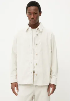 A.P.C. camasa din velur surchemise boris barbati, culoarea bej, cu guler clasic, relaxed, COHDW.H02811 imagine