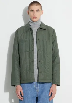 A.P.C. geaca barbati, culoarea verde, de tranzitie imagine