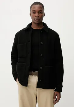 A.P.C. geaca de lana veste emile logo culoarea negru, de tranzitie, WVBEH.H32029 imagine
