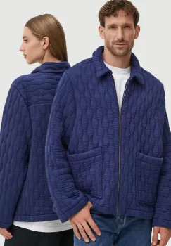 A.P.C. geaca veste fish culoarea albastru marin, de tranzitie, PSAKB.M02982 imagine