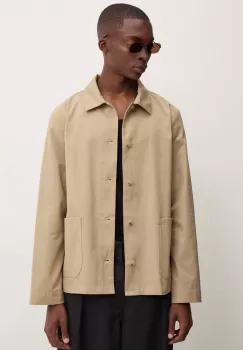 A.P.C. geaca veste kerlouan logo barbati, culoarea bej, de tranzitie, COGEW.H03205 imagine