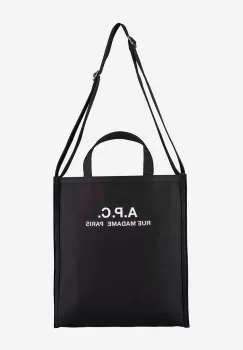 A.P.C. geanta A.P.C. Cabas Recuperation CODBM-H61318 BLACK culoarea negru imagine