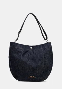 A.P.C. geanta de blugi besace journal culoarea bleumarin, COHIZ.M61939 imagine