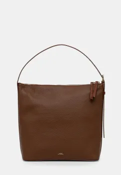 A.P.C. geanta de mana din piele sac vera culoare maro PXCBL.F61902 imagine