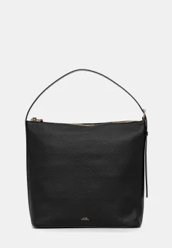 A.P.C. geanta de mana din piele sac vera culoare neagra PXCBL.F61902 imagine