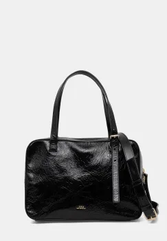 A.P.C. geanta de piele sac virginie box culoarea negru, PXCCK.F67017 imagine
