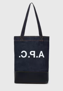 A.P.C. geanta tote axel culoarea albastru marin, CODDP-M61444 imagine