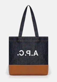 A.P.C. geanta Tote Axel E W culoarea bleumarin, CODDP.M61917 imagine