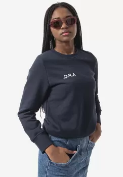 A.P.C. hanorac de bumbac bluza A.P.C. Sweat Shelley COETM-F27693 DARK NAVY femei, culoarea bleumarin, cu imprimeu COETM.F27693-DARKNAVY imagine