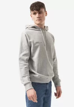 A.P.C. hanorac de bumbac Hoodie Item barbati, culoarea gri, cu gluga, uni COEAS.H27672-DARKNAVY imagine