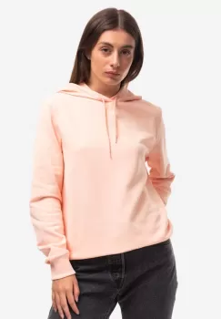 A.P.C. hanorac de bumbac Hoodie Item F femei, culoarea portocaliu, cu gluga, uni COEAS.F27674-PECHE imagine
