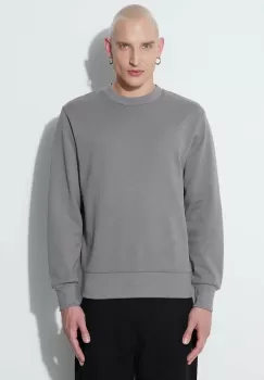 A.P.C. hanorac de bumbac Sweat Duck barbati, culoarea gri, uni COGAW.M27771-KHAKI imagine