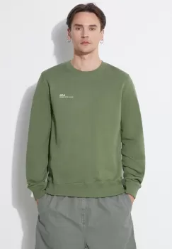 A.P.C. hanorac de bumbac sweat item barbati, culoarea verde, neted, COFBQ-H27608 imagine