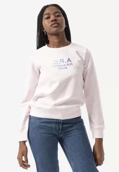 A.P.C. hanorac de bumbac Sweat Mathilda femei, culoarea roz, cu imprimeu COEBH.F27712-ROSE imagine