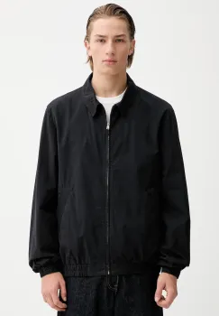 A.P.C. jacheta de camasa din bumbac Blouson Gilbert culoarea negru, de tranzitie, COHKU.M32018 imagine