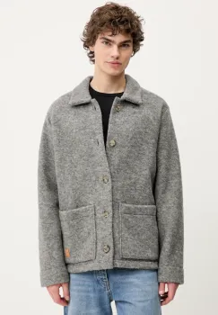 A.P.C. jacheta de camasa din lana veste thais culoarea gri, de tranzitie, oversize, WOAQS.M02912 imagine