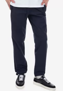 A.P.C. pantaloni de bumbac culoarea bleumarin, drept COGBM.H08354-MARINE imagine