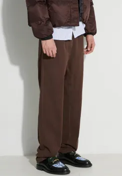 A.P.C. pantaloni de bumbac culoarea maro, drept imagine