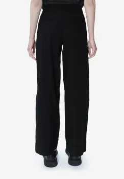 A.P.C. pantaloni de bumbac culoarea negru, drept, high waist COFAM.F08427-BLACK imagine