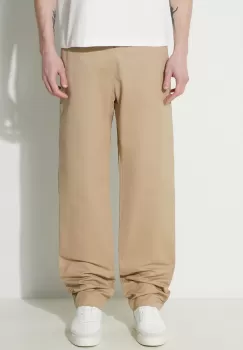 A.P.C. pantaloni de bumbac Pantalon Chuck culoarea bej, drept, COGEW.H08408.BAA imagine