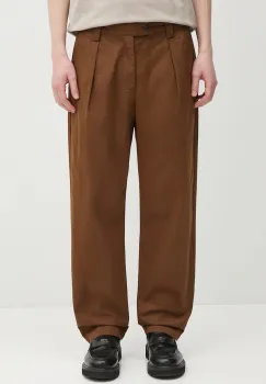 A.P.C. pantaloni de bumbac Pantalon Renato culoarea maro, cu fason chinos, COGZR.H08428 imagine