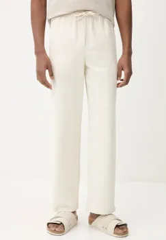 A.P.C. pantaloni de bumbac pantalon vincent culoarea bej, drept, COGBJ.H08418 imagine