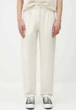 A.P.C. pantaloni de bumbac pantalon willow culoarea bej, drept, COGBJ.F08486 imagine