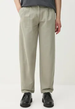 A.P.C. pantaloni de bumbac pantalon willow culoarea verde, drept, COGBJ.F08486 imagine